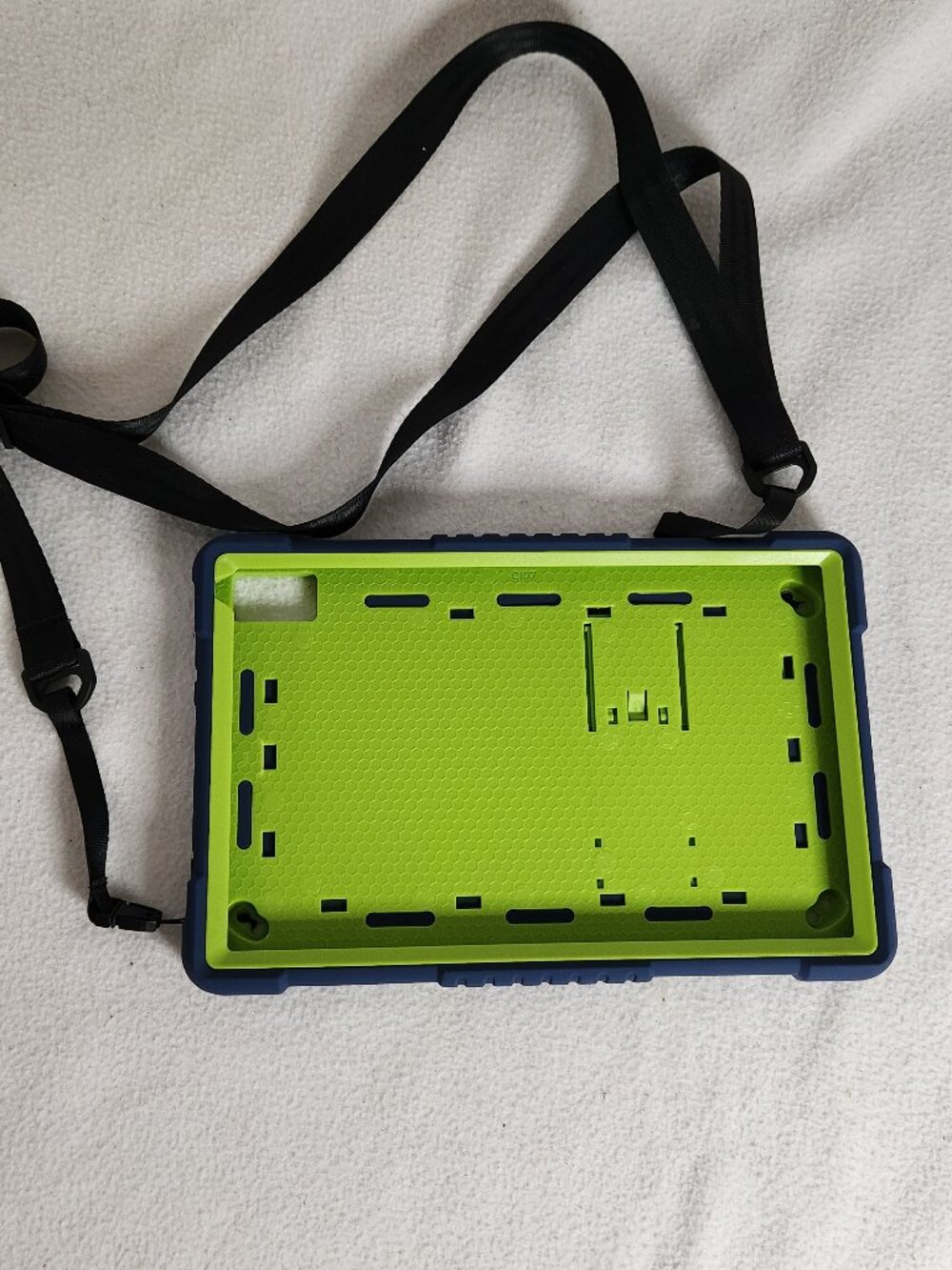 Kids Tablet Case Blue Green Shockproof w Strap & Stand